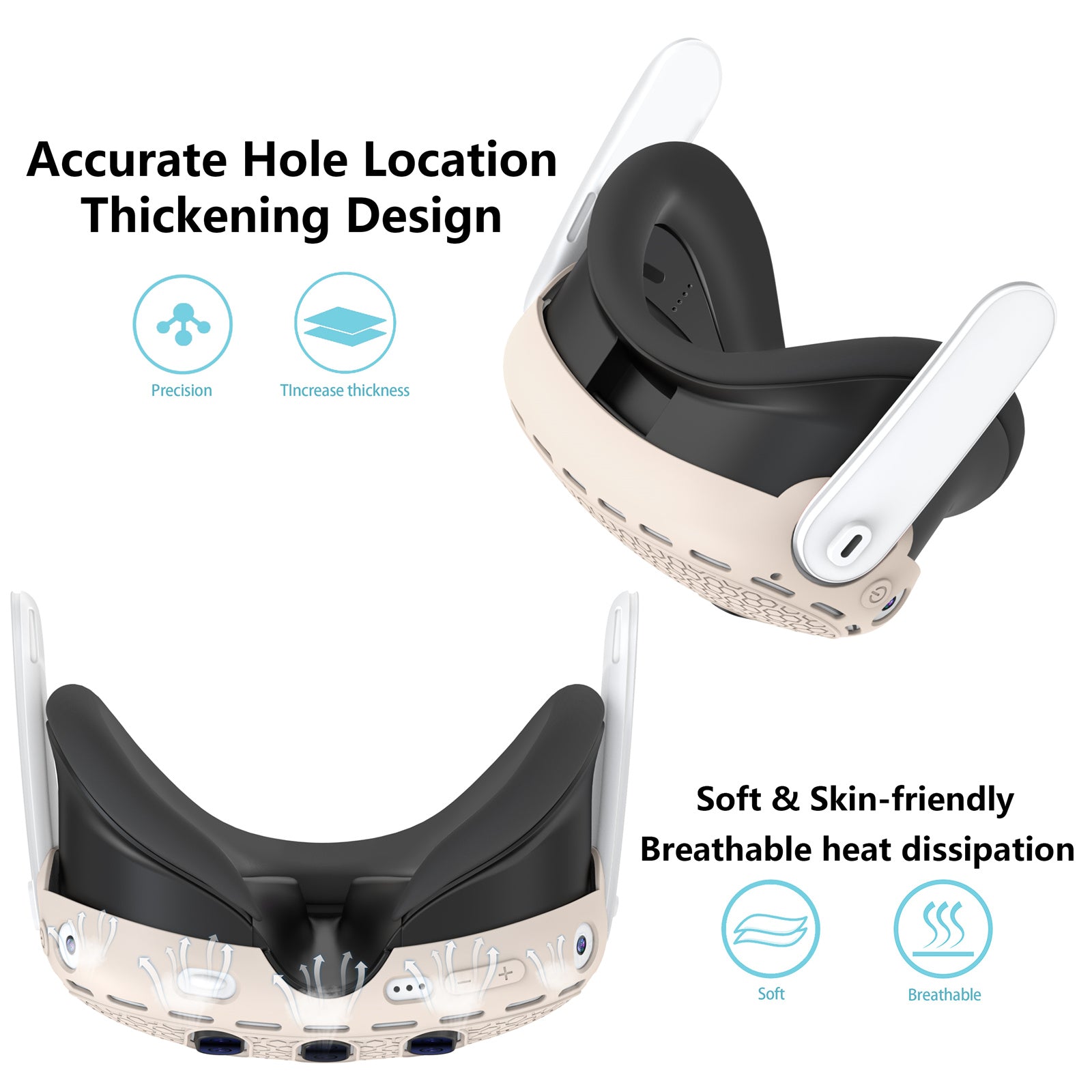 Protective Case for Meta Quest 3 VR Headset Anti scratch Silicone Skin Cover Protective Case for Meta Quest 3 VR Headset Anti scratch Silicone Skin Cover